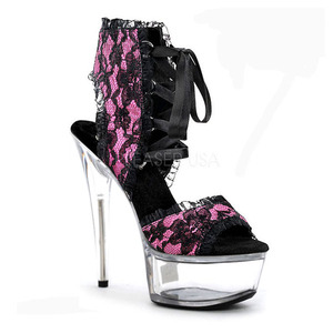 Correa en el tobillo Tacón fino Plataforma de 6 pulgadas Estampado de leopardo Baile en barra Fetiche sexy Tacones altos de 15cm Zapatos de fiesta para banquetes Sandalias grandes - Product Image 6