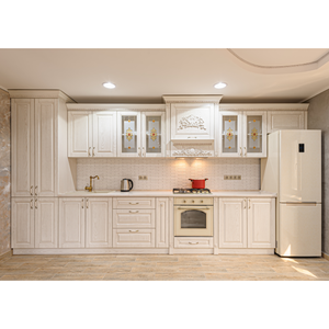 Diseños de muebles Diseño modular Gabinete de cocina moderno Sala de estar Mesa de madera Armario Muebles de cocina - Product Image 3