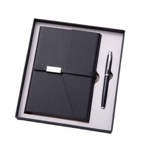 High Quality A5 PU <b>Notebook</b> HardCover Exquisite Business Gift Box <b>Set</b> Metal Pen Enterprise Customization LOGO - Product Image 5