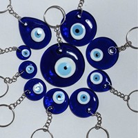 Pendentif Œil Turc Bleu en Verre Fait Main DIY pour Porte-clés, Collier, Chaîne de Téléphone – Vente en Gros Turque et Grecque