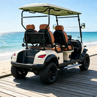 Voiture de golf électrique professionnelle 4 places au lithium 48V Rainbow en promotion – Chariot de golf tout-terrain 30-50 km/h 70-90 km d'autonomie