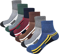 Chaussettes de cheville pour hommes Athletic Running Hiking Cushion Performance Ventilation Sports Cotton Socks