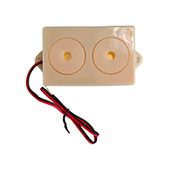 Alarme sonore double anneau blanche AT8532DL450MM, son double, 115 dB, buzzer 85x55 mm, 9-12 V