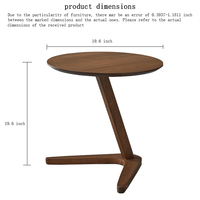 Table console d'angle en bois massif LANBEES BJ05 au design moderne, mini-meuble mobile pour salons, hôtels et maisons