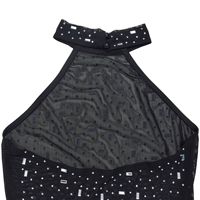Robe de soirée longue de luxe sexy avec strass, col halter, sans manches, fente latérale, pour femme