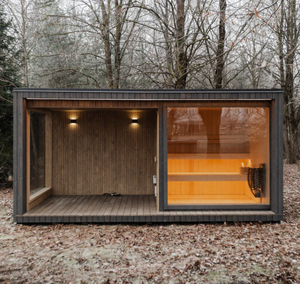 <span class=keywords><strong>Sauna</strong></span> Eléctrica Moderna para Exteriores, Bañera de Inmersión en Frío, Calefacción de <span class=keywords><strong>Madera</strong></span>, Construcción Sólida de Cedro Rojo para Uso Comercial - Product Image 2