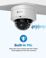 CCTV-Kamerasystem 8-Kanal, 8x 5MP IK10 Vandalensichere IP67 Dome IP-Kamera mit Audio, KI-Mensch-Fahrzeug-Erkennung & Nachtsicht