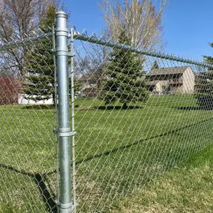 Chaîne de 6 pieds galvanisée plongée à chaud maillon de chaîne clôture de jardin en acier métallique clôture de sécurité fil d'acier à faible teneur en carbone