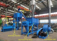 Extrudeuse d'aliments pour animaux de vache, volaille, poulet, volaille, ligne de Production de granulés,