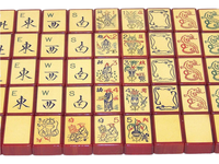 Reancient Foldable Modern Plastic American Bag Layer Custom Mahjong Tiles-Professional Casino Quality 2-Player Rectangular Poker.