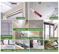 Perekat Sealant Silikon Netral Tahan Air Kekuatan Tinggi untuk Panel PVC, Penggunaan Konstruksi pada Pemasangan Marmer dan Ubin