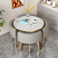 Ensemble table et chaises de salle à manger de luxe léger pour la maison, balcon, réception, centre commercial, négociation simple, rangement, étagères à chaussures