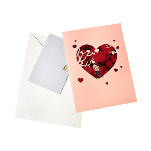 Carte romantique 3D pop-up Arbre d'amour, écologique, pour la Saint-Valentin, anniversaire, couple, carte de vœux, déclaration d'amour douce - Product Image 3