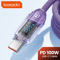 Câble numérique transparent Type-C Toocki Safe Anti-Interference 100W PD à charge rapide pour usage domestique
