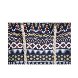 <b>Wholesale</b> Custom Zipper Canvas Summer <b>Tote</b> Beach <b>Bag</b> With Cotton Strap - Product Image 5