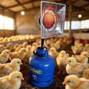 Chauffeuse verticale à gaz propane infrarouge sur pied pour l'élevage de poussins et la chaleur des fermes avicoles - Product Image 1