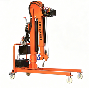Grue de levage extérieure bibo - Entièrement automatique, hydraulique, pliable à 360°. Treuil rotatif monté sur camion avec treuil de levage - Product Image 1