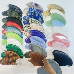 Изготовленный на заказ логотип Опалит Gua Sha Cuarzo доска для соскабливания сердце гуаша камень розовый кварц Gua Sha инструмент для лица Натуральный Нефритовый камень - Product Image 2