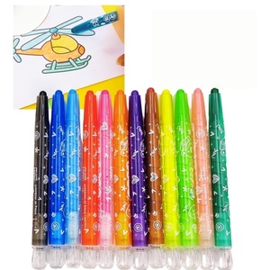 NOVISON Professional Twistable Crayon Set <b>12</b> Colors 8cm Washable for Artists Students Kids School Stationery - Product Image 1