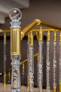 Hệ Thống Lan Can Cầu Thang Trang Trí Ngoại Thất Tùy Chỉnh Lan Can Pha Lê Trong Suốt Lan Can Cầu Thang Bằng Thép Không Gỉ + Acrylic/Tay Vịn - Product Image 3