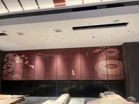 Pintu Lipat Modern Pembatas Ruangan Interior Rangka Aluminium Peredam Suara Partisi Bergerak untuk Konferensi, Gym, Restoran, Sekolah