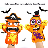 Kit de marionnettes à main en feutre pour Halloween, avec tissu non tissé, jouets à coudre pour enfants, cadeau de fête, 25x12cm, multicolore, réutilisable