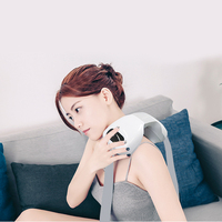 OYEAL Coussin de massage du cou Shiatsu chauffant et pétrissant en ABS, rechargeable 2000 mAh, certifié CE, pour usage domestique/bureau, facile à utiliser