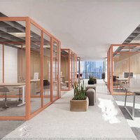 Système modulaire de porte insonorisée pour bureau et école pour le salon et l'extérieur.