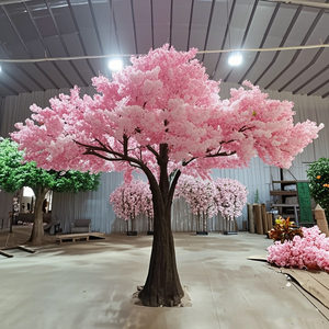 Nouveauté Grand Arbre à Fleurs, Cerisier du Japon Artificiel Entièrement Fleuri de 3,9 m de Haut et 6 m de Large pour Décoration - Product Image 1