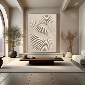 Art mural moderne neutre Wabi Sabi, grande peinture abstraite verticale aux tons terreux sur toile pour la maison et la galerie - Product Image 2