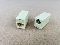 Kabel Lan Ethernet jaringan perempuan Ke perempuan, RJ45 Coupler lurus Modular
