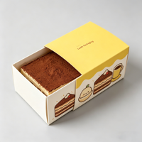 Boîte d'emballage en papier pour tiramisu avec impression de logo personnalisé, papier alimentaire, pâtisserie, boulangerie, emballage en chocolat pour tiramisu