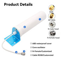 8dbi10 Dbi 12dbi 3G LTE 4G 5G Antenna Mimo Omni External Barrel Antenna Long Range Outdoor Wireless Router Communication Antenna
