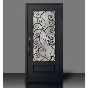 <span class=keywords><strong>Porte</strong></span> en fer forgé martelé TECHTOP - Design floral et traitement anti-corrosion - Product Image 5