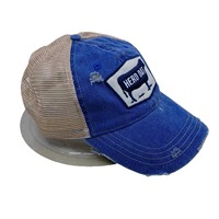 Casquette de baseball vintage kaki avec logo personnalisé, broderie, fermeture snapback réglable, unisexe, en sergé de coton, style trucker, pour sports de plein air