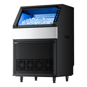 Máquina de Hielo Comercial de 100 kg/24 h, 120 Cubos/10-25 min, Autolimpieza, Alarma, Temporizador, Integrada, para Hotel/Cafetería/Restaurante/Bar - Product Image 2