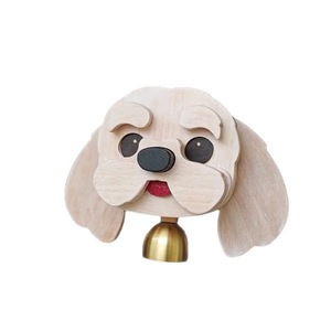 Sonnette pour chien en bois 0605, alimentée par piles, décoration rustique moderne pour la maison, installation facile - Product Image 3