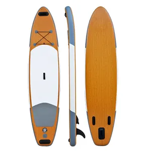 Tabla de Paddle surf inflable de madera de bambú, diseño Popular, 2021