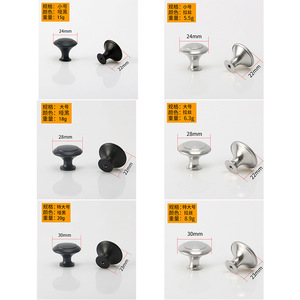 Stainless Steel Round Mushroom Drawer Handle 24 28 30mm Brushed Minimalist Furniture <b>Knob</b> - Product Image 1
