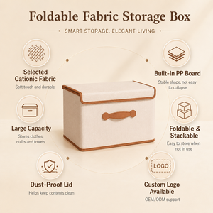 Foldable Oxford Clothes <strong>Storage</strong> Box <strong>Stackable</strong> Fabric Organizer Bin Large Capacity Dustproof <strong>Wardrobe</strong> Closet <strong>Storage</strong> with Lid - Product Image 4