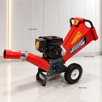 Broyeur de branches d'arbres mobile WP700, broyeur de bois diesel pour le recyclage des déchets forestiers