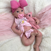 Limitierte Auflage Silikon-Reborn-Baby mit Exquisiten Details Wie ein Echtes Baby 21 Zoll Bettie mit Schnuller als Emotionaler Begleiter