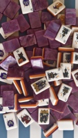 Ensemble de Mahjong Américain Thème Halloween Deluxe, 160 Tuiles en Acrylique Violet Triple Couche avec Cartes de Règles NMJL 2026