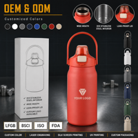 Thermos portable en acier inoxydable 304 à isolation sous vide, grande capacité, tasse de randonnée compacte, volume élevé, maintien thermique 12-24 heures
