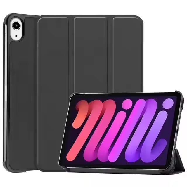 For iPad Mini 7 Case 8.3" 2024 Trifold Leather Stand Hard Smart Cover for iPad Mini 6 8.3 Inch 2021 Case Cover Funda