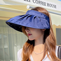 Casquette en PVC à logo personnalisé, style coréen, à large bord, ouverte, couvrant le visage, anti-UV, ajustable – Meilleure vente de l'été