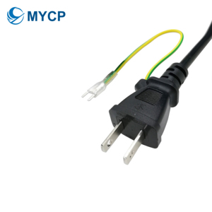 Cable de alimentación de CA de enchufe japonés para <span class=keywords><strong>monitor</strong></span> de ordenador, cable de alimentación de Japón, enchufe de 2 pines planos - Product Image 2