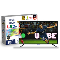Téléviseur Intelligent sans Cadre OEM 70 75 85 100 Pouces FHD Wifi Satellite Système Android Écran HD 4K
