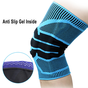Genouillère de compression respirante antidérapante Polyester Nylon Fitness Running Tricoté Genouillère Protection douce - Product Image 4