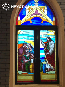 Giá thấp tùy chỉnh mô hình Stain Nhà thờ Kính kiến trúc kính màu nghệ thuật Cửa sổ Tấm kính trang trí - Product Image 3